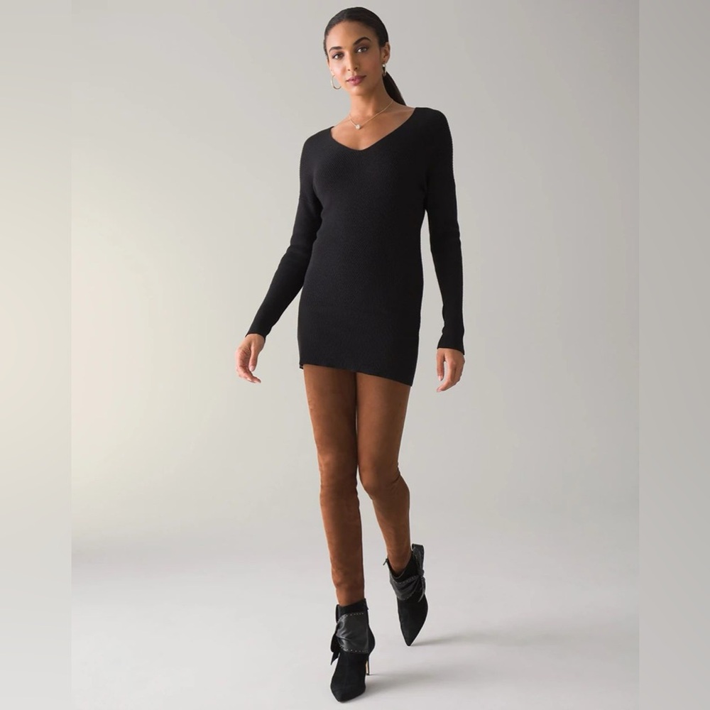White House Black Market Vegan Suede Runway Leggings
